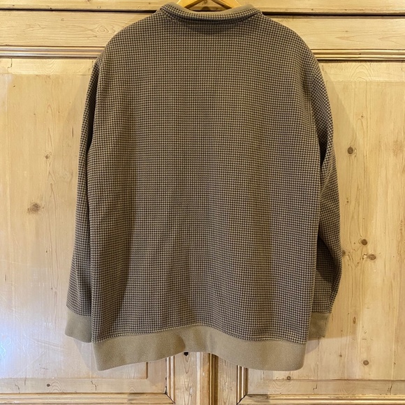 Lands' End Mens Houndstooth Quarter Zip Pullover Sweater Size XXL 50-52 - Picture 5 of 5